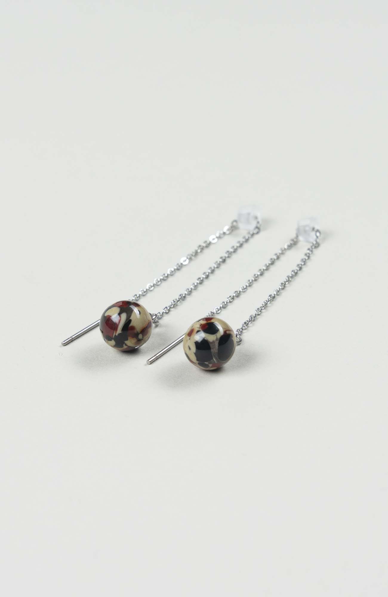 Boucles d&rsquo;oreilles chaînettes Velours Argenté