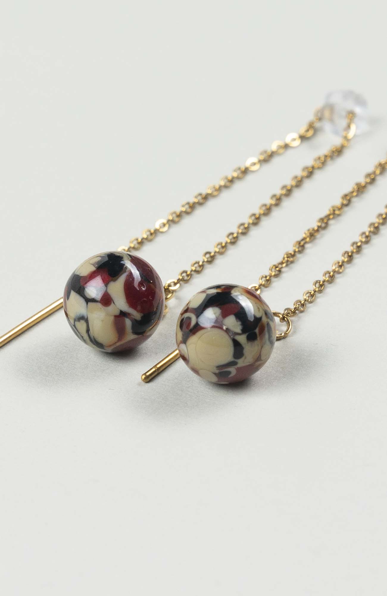 Boucles d&rsquo;oreilles chaînettes Velours Doré