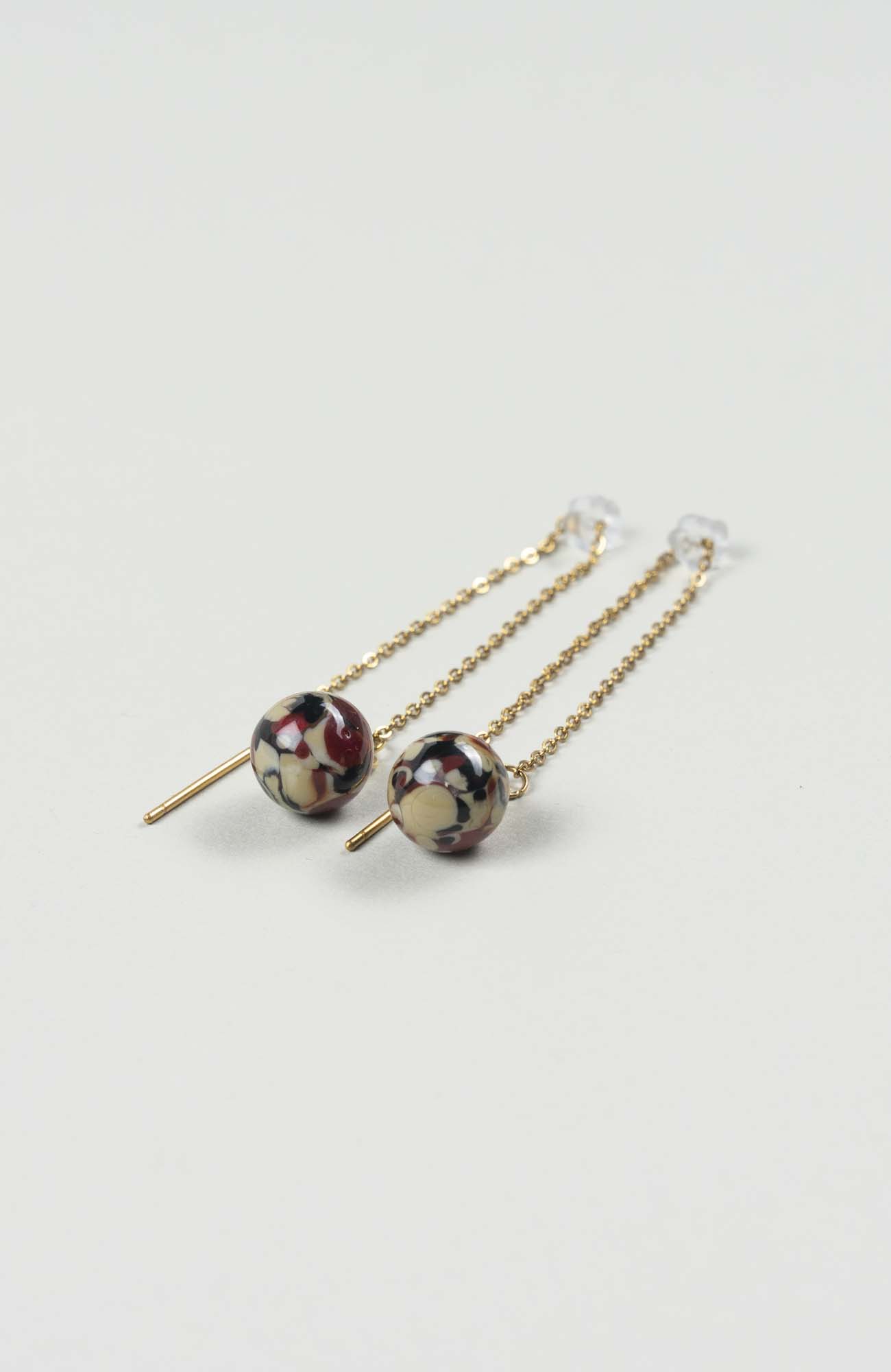 Boucles d&rsquo;oreilles chaînettes Velours Doré