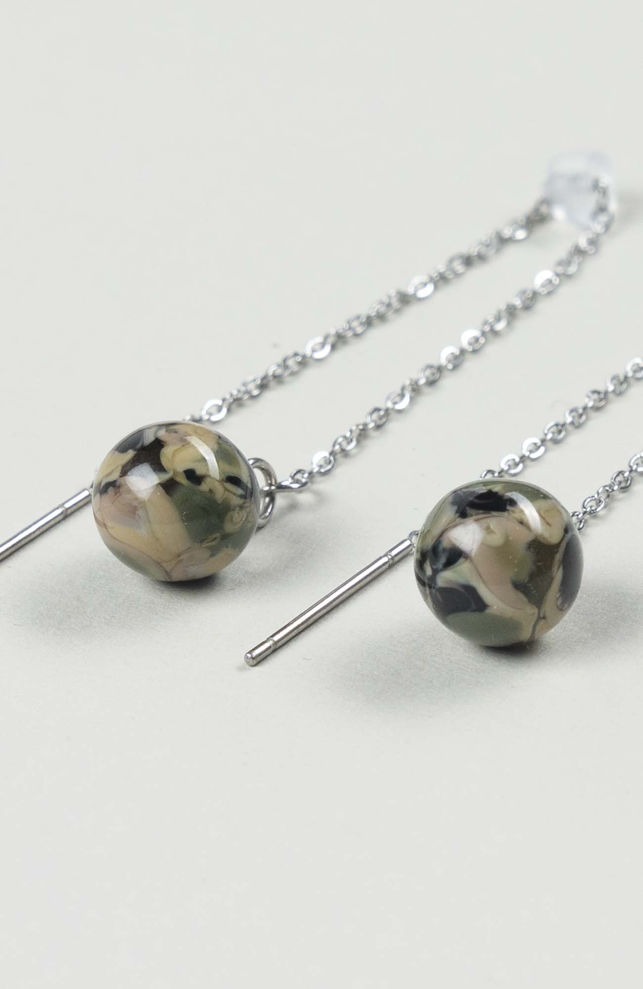 Boucles d&rsquo;oreilles chaînettes British Argenté