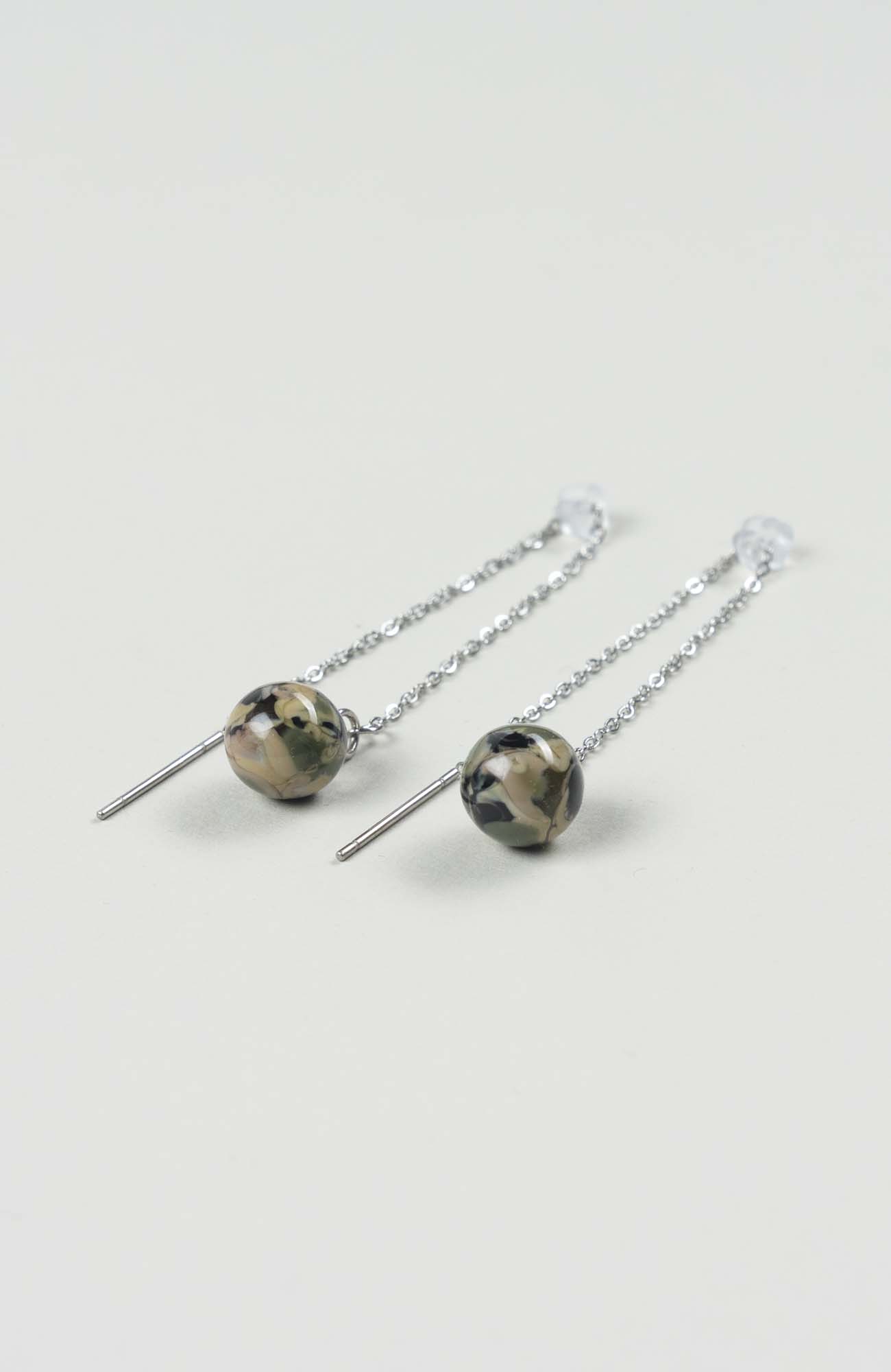 Boucles d&rsquo;oreilles chaînettes British Argenté