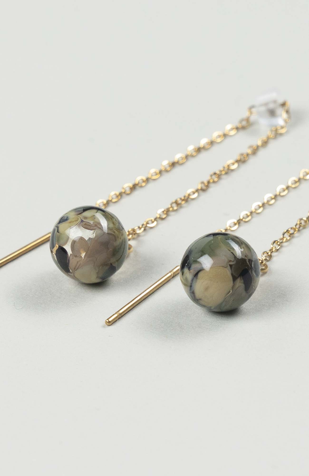 Boucles d’oreilles chaînettes British Doré