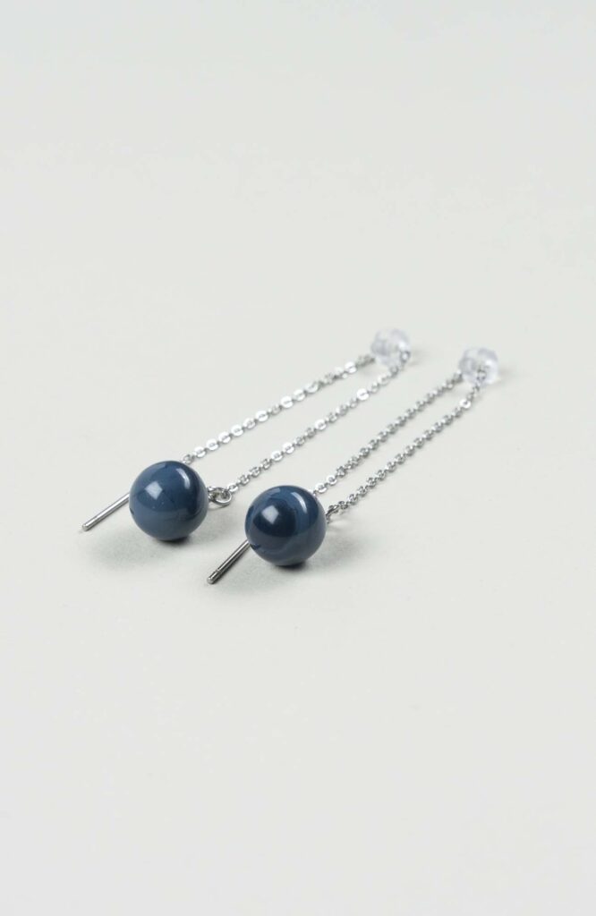Boucles d'oreilles chaînettes Azura Uni Argenté