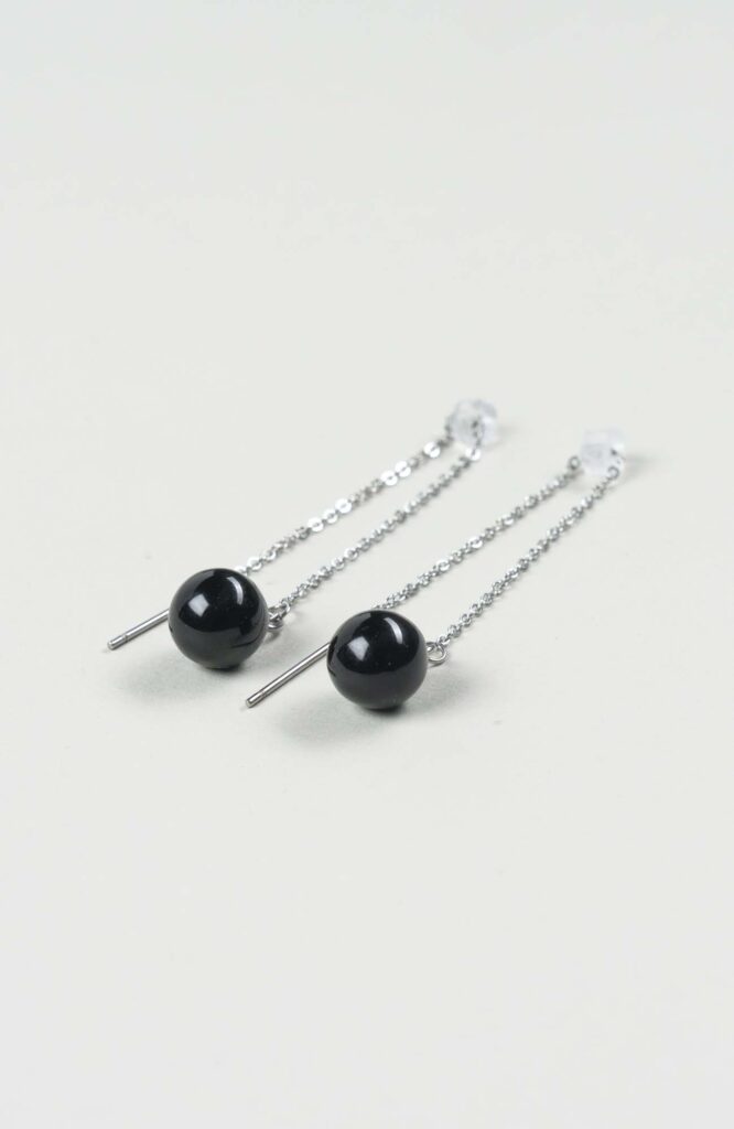Boucles d'oreilles chaînettes Intense Uni Argenté