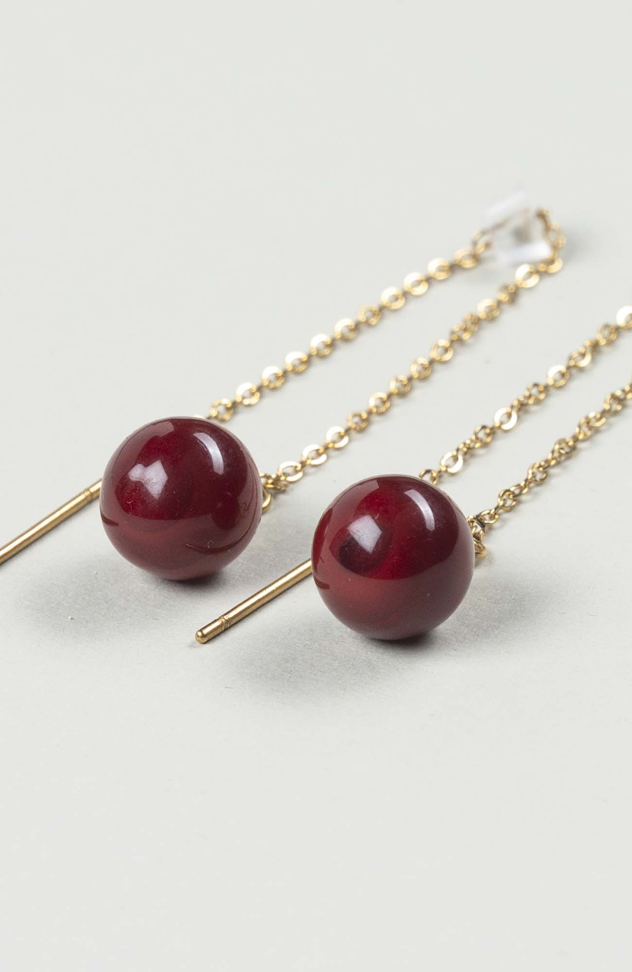 Boucles d’oreilles chaînettes Velours Uni Doré