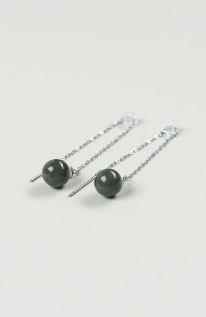 Boucles d'oreilles chaînettes British Uni Argenté
