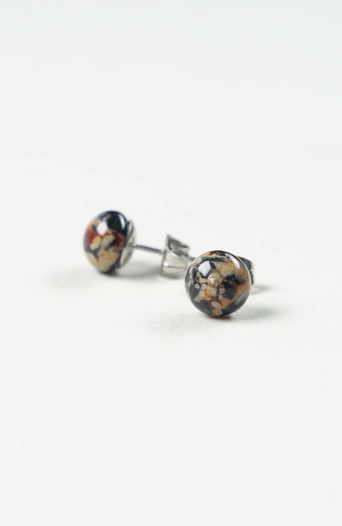 Clous d'oreilles Velours Argenté
