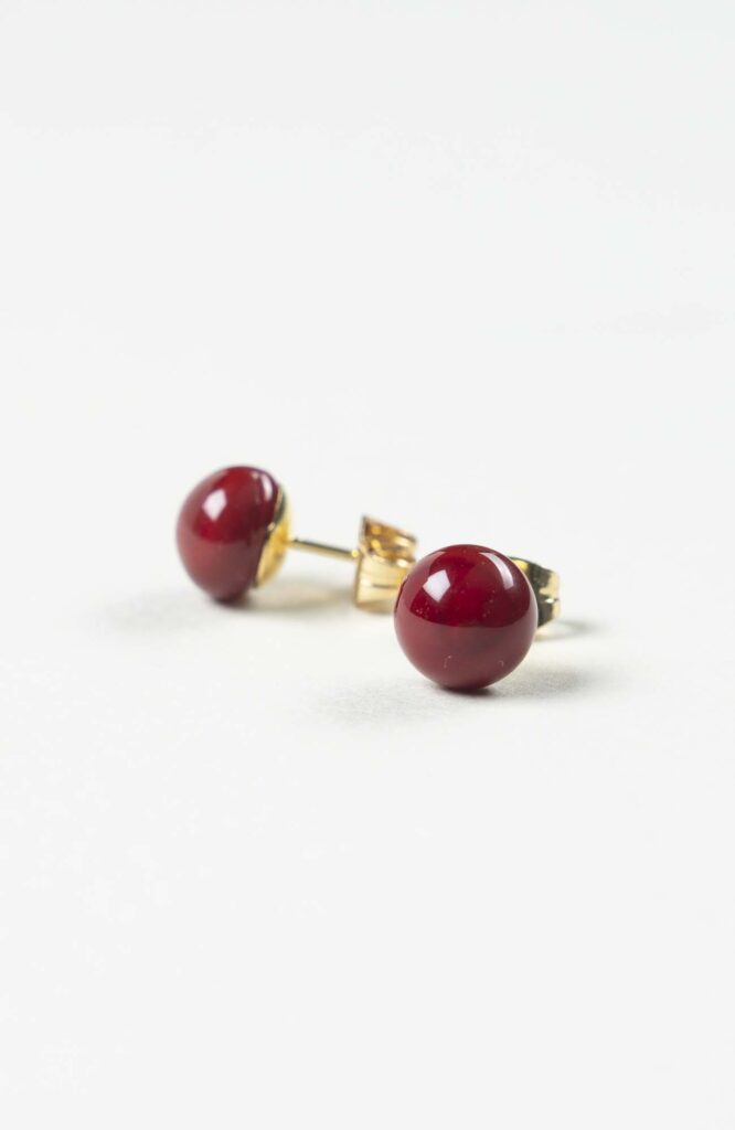 Clous d'oreilles Velours Uni Doré