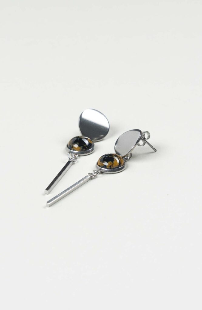 Clous d'oreilles pendants Azura Argenté