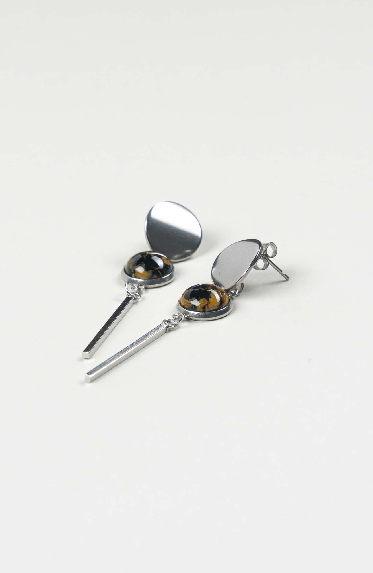 Clous d’oreilles pendants Azura Argenté