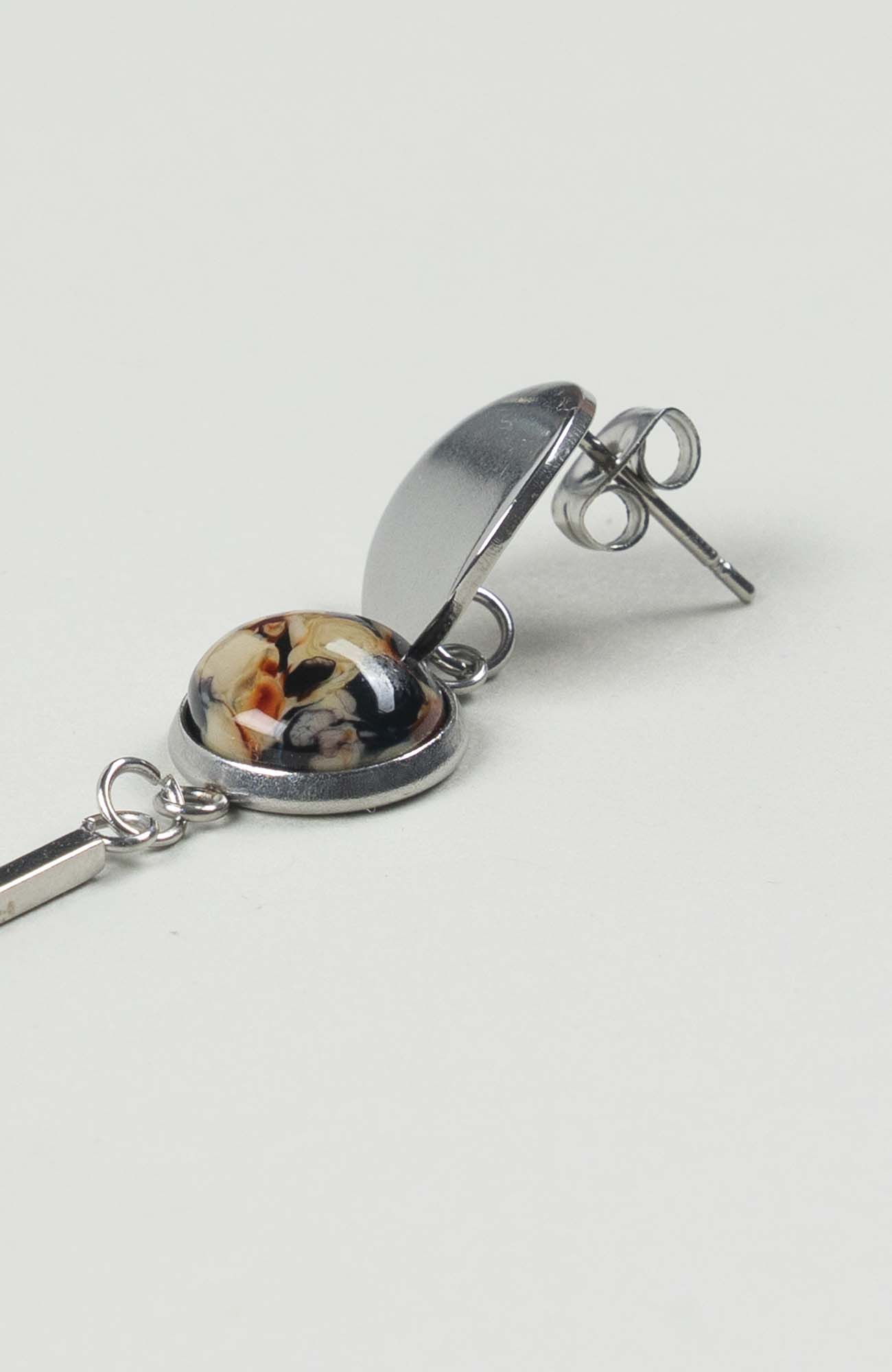 Clous d’oreilles pendants Velours Argenté