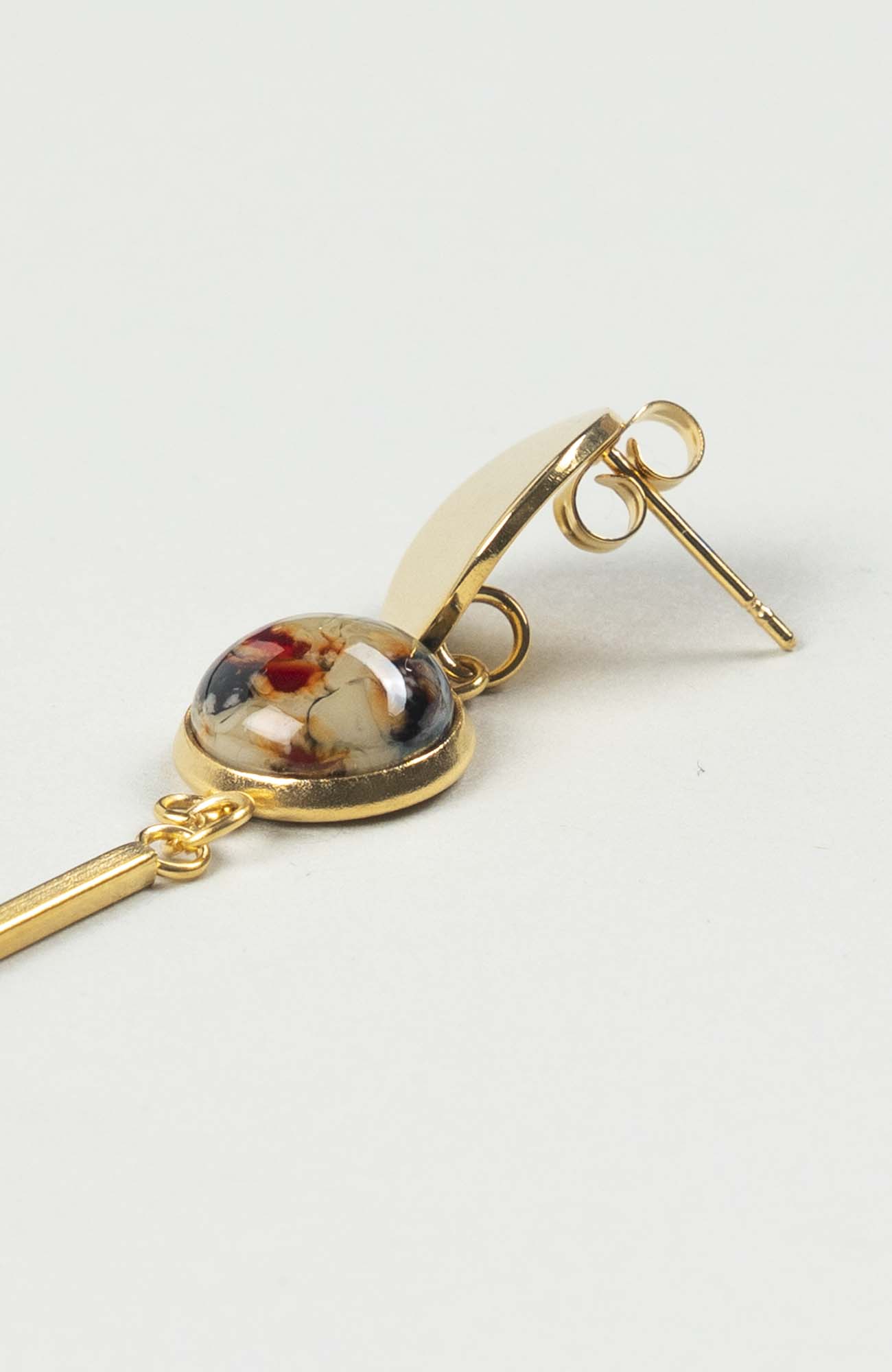 Clous d’oreilles pendants Velours Doré