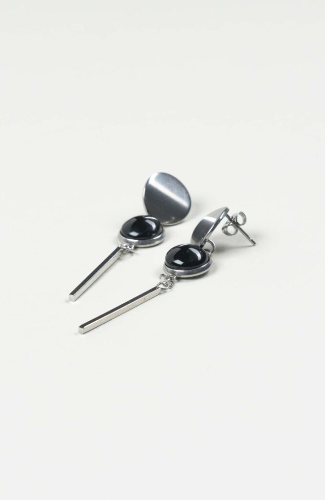 Clous d'oreilles pendants Intense Uni Argenté