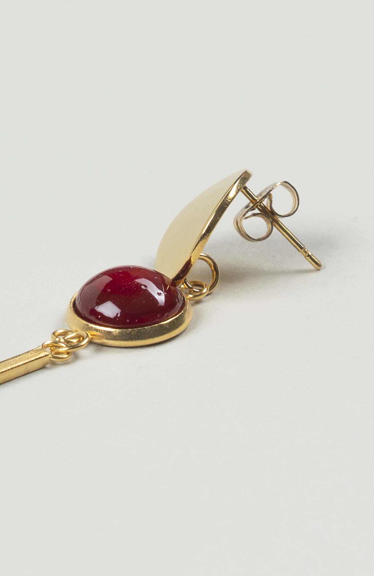 Clous d&rsquo;oreilles pendants Velours Uni Doré
