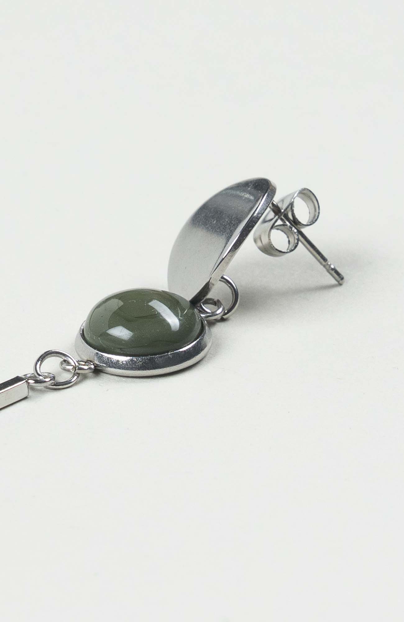 Clous d’oreilles pendants British Uni Argenté