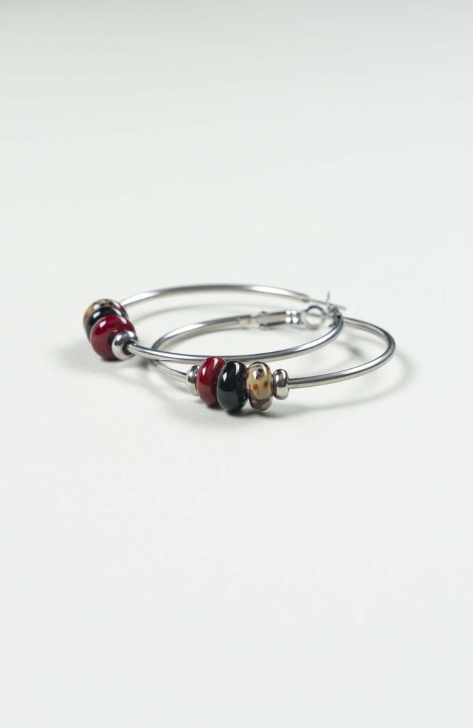 Boucles d'oreilles créoles Velours Argenté