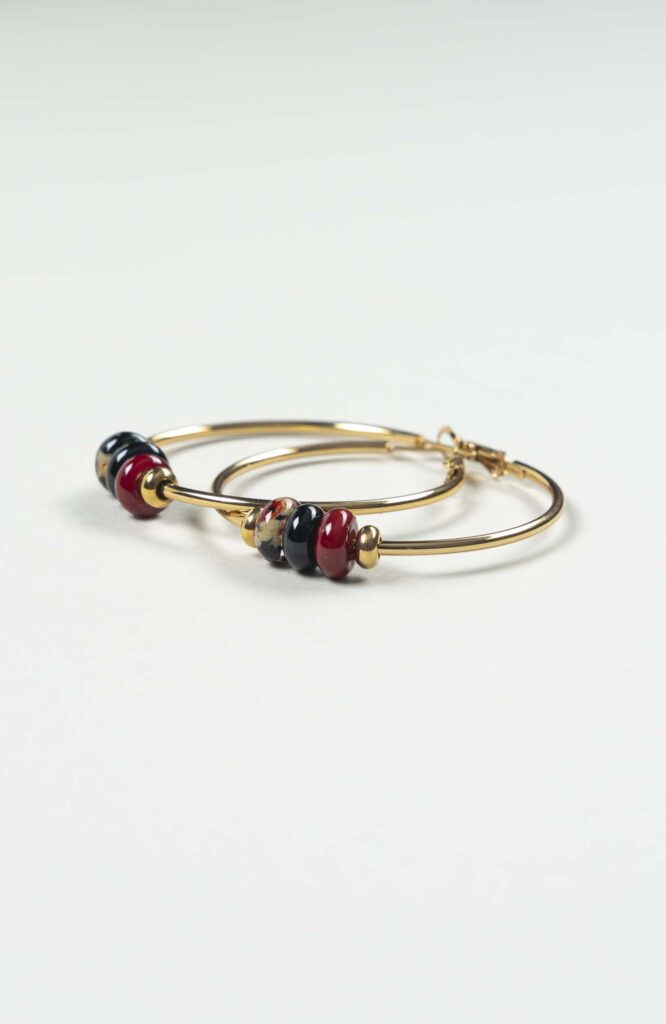 Boucles d'oreilles créoles Velours Doré
