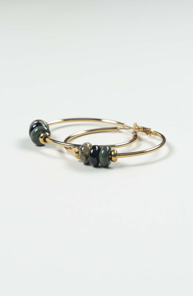 Boucles d'oreilles créoles British Doré