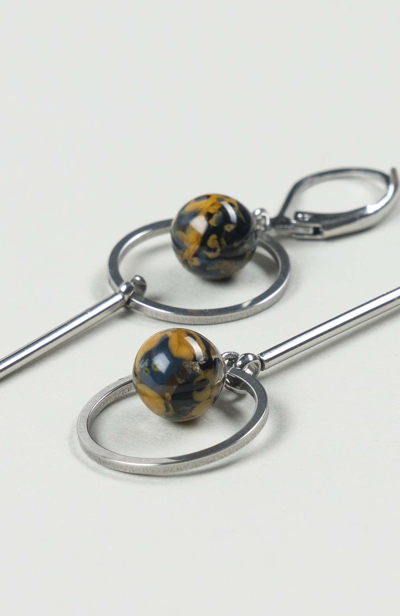 Boucles d’oreilles destructurées Azura Argenté