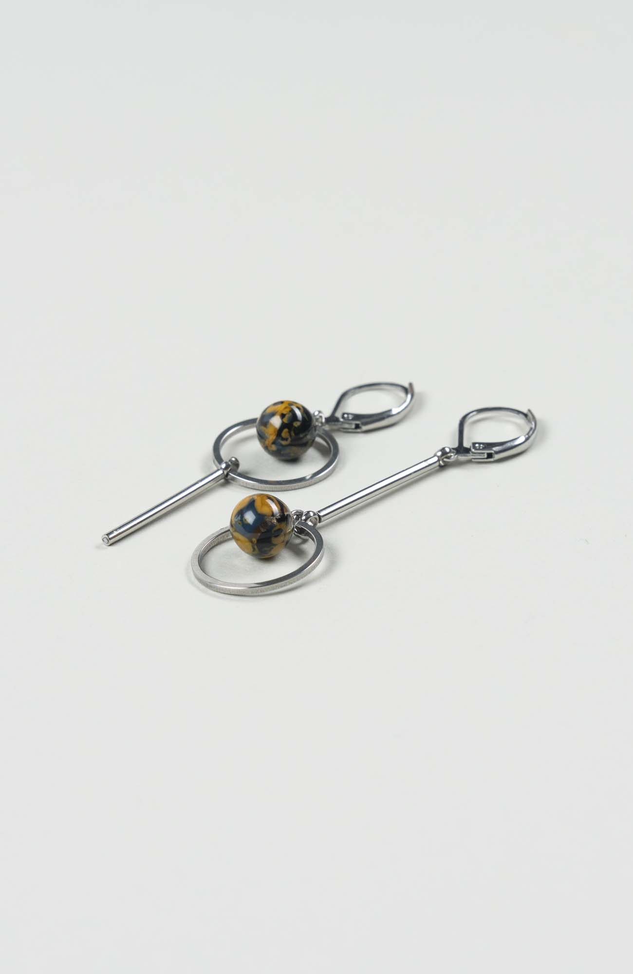 Boucles d’oreilles destructurées Azura Argenté