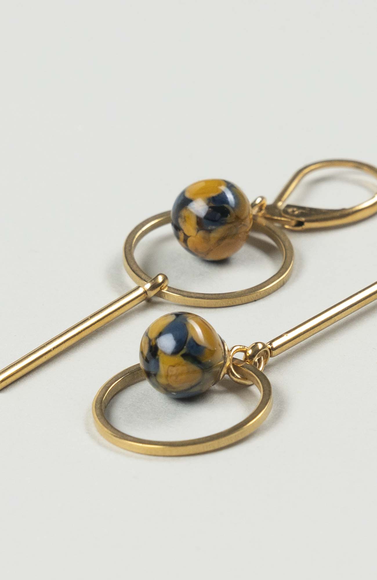 Boucles d’oreilles destructurées Azura Doré