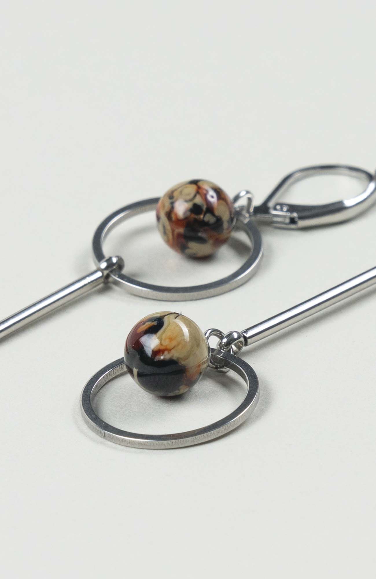 Boucles d’oreilles destructurées Velours Argenté
