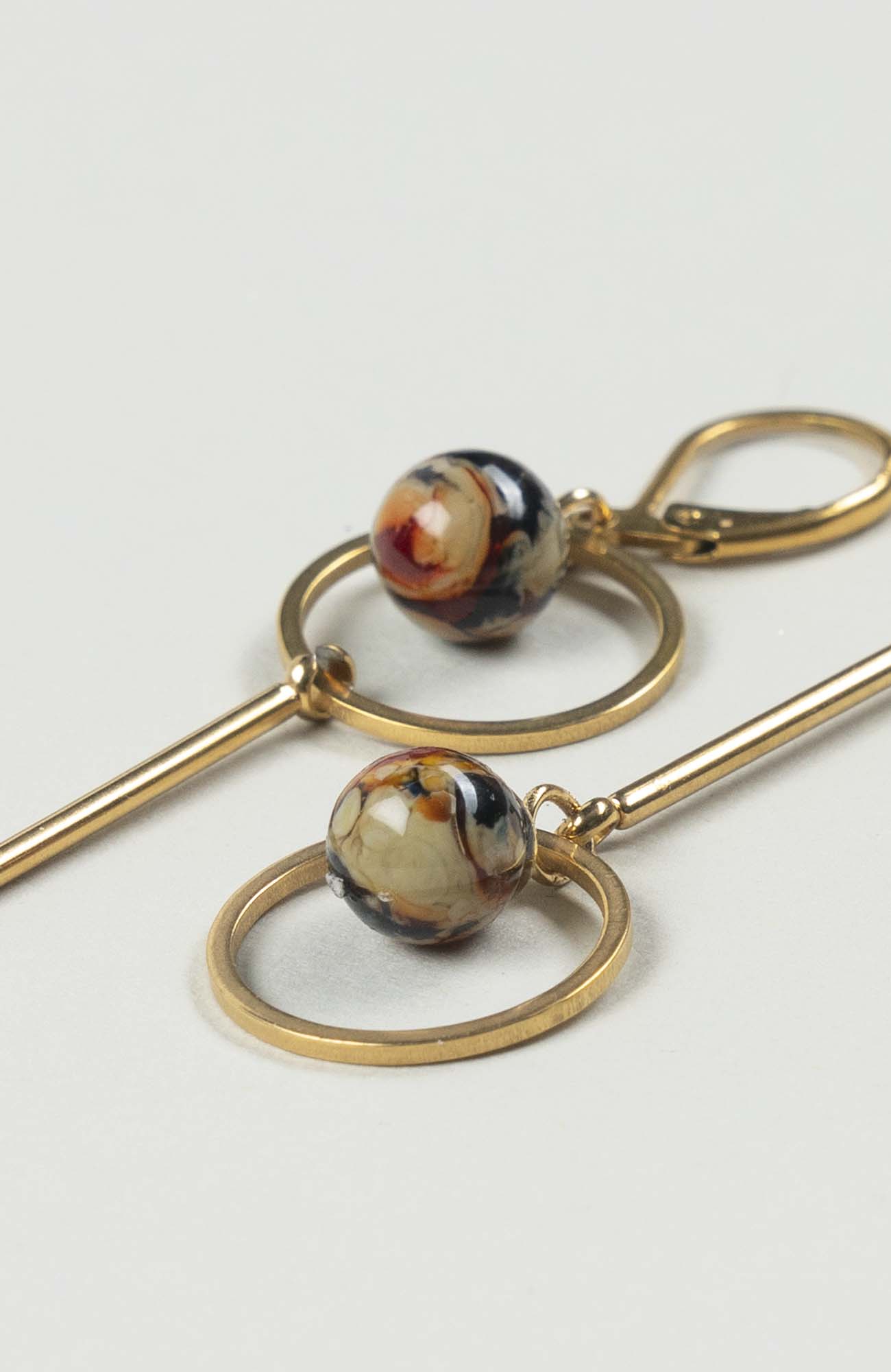 Boucles d’oreilles destructurées Velours Doré