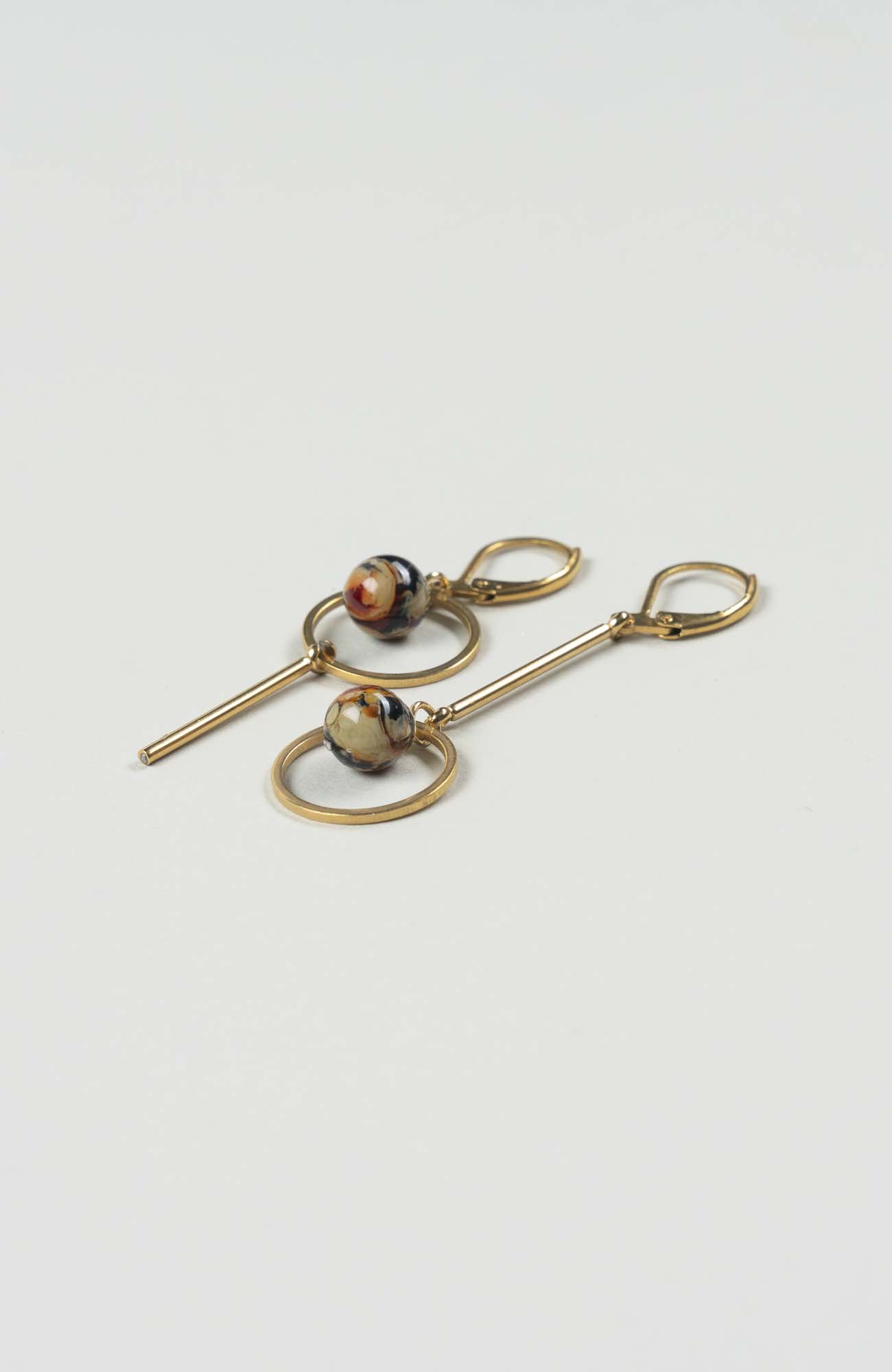 Boucles d’oreilles destructurées Velours Doré