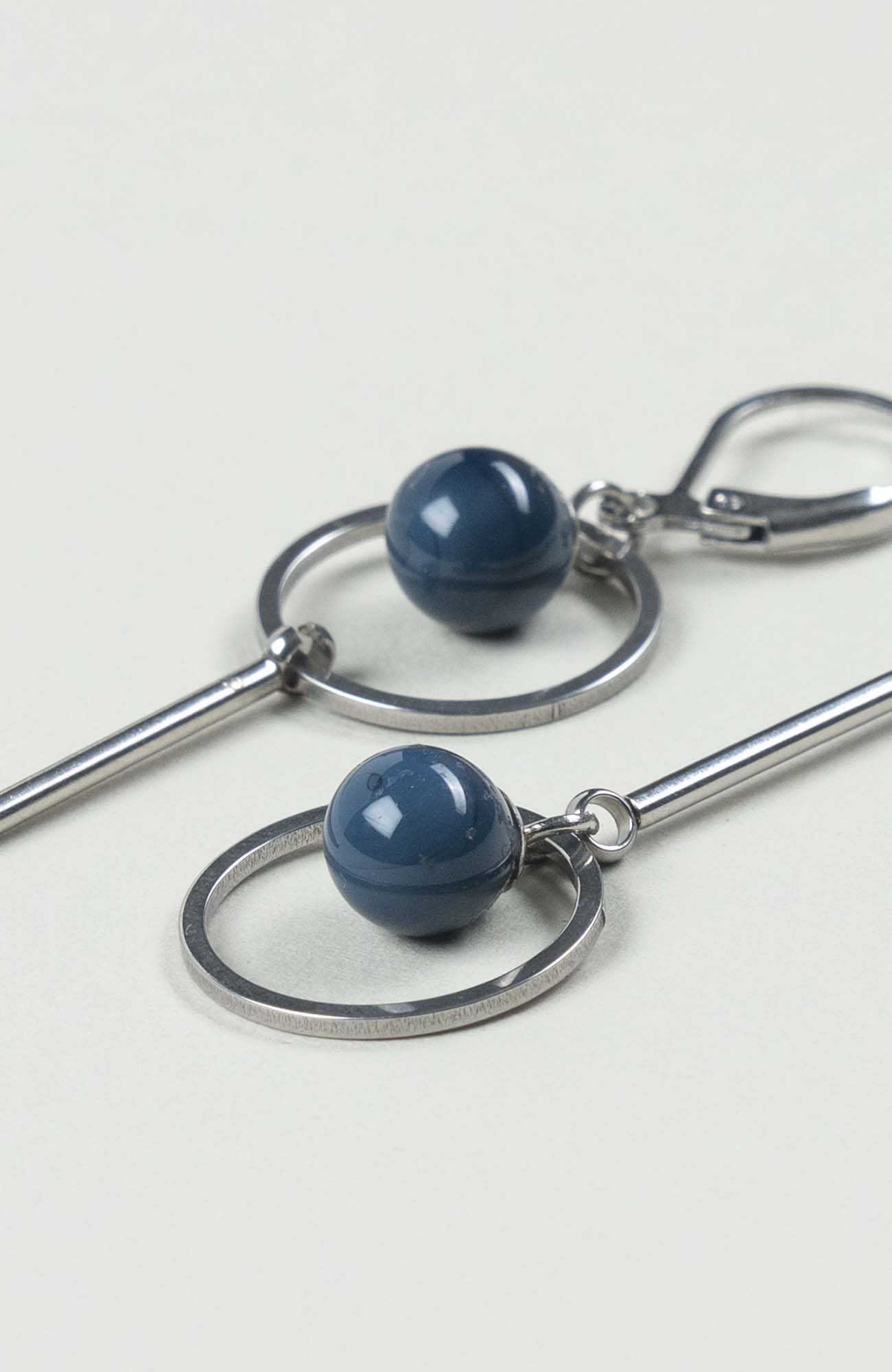 Boucles d&rsquo;oreilles destructurées Azura Uni Argenté