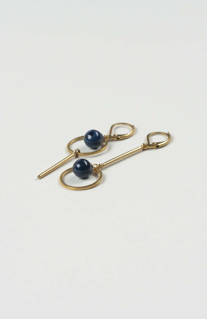 Boucles d'oreilles destructurées Azura Uni Doré