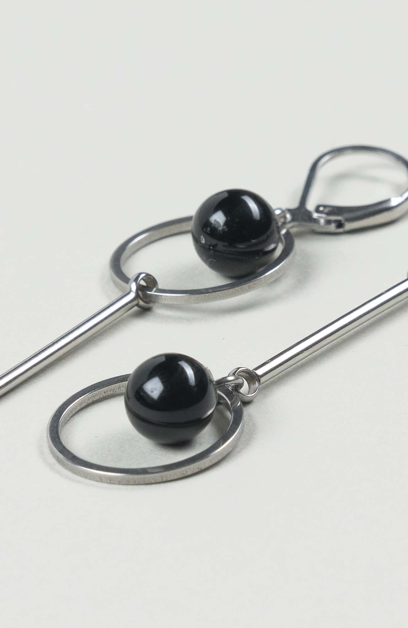 Boucles d’oreilles destructurées Intense Uni Argenté
