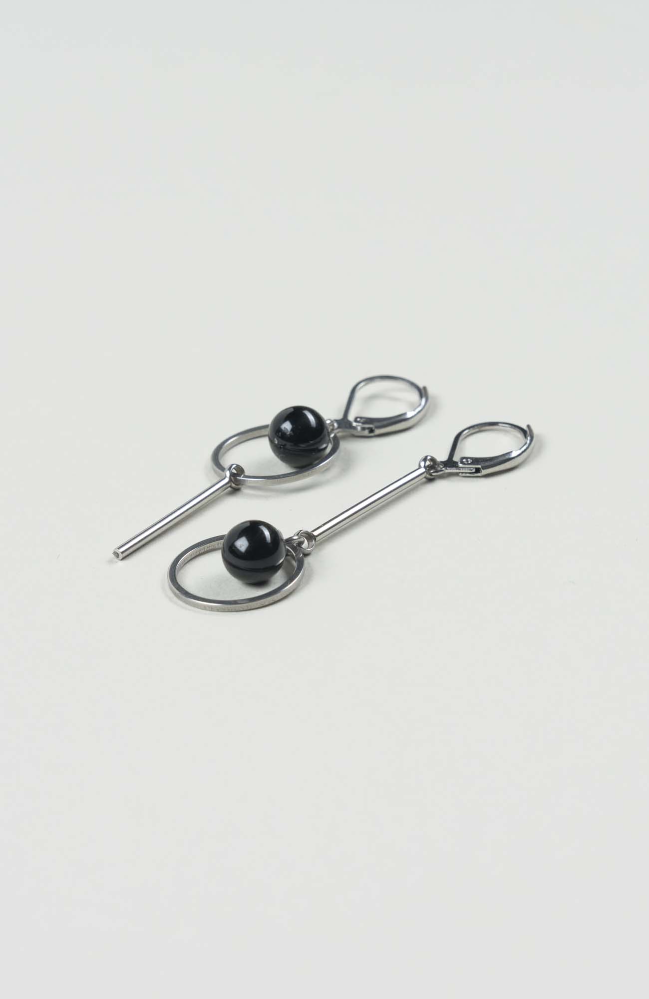 Boucles d’oreilles destructurées Intense Uni Argenté