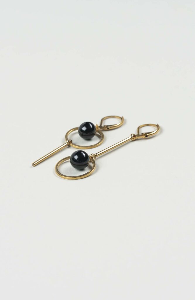 Boucles d'oreilles destructurées Intense Uni Doré