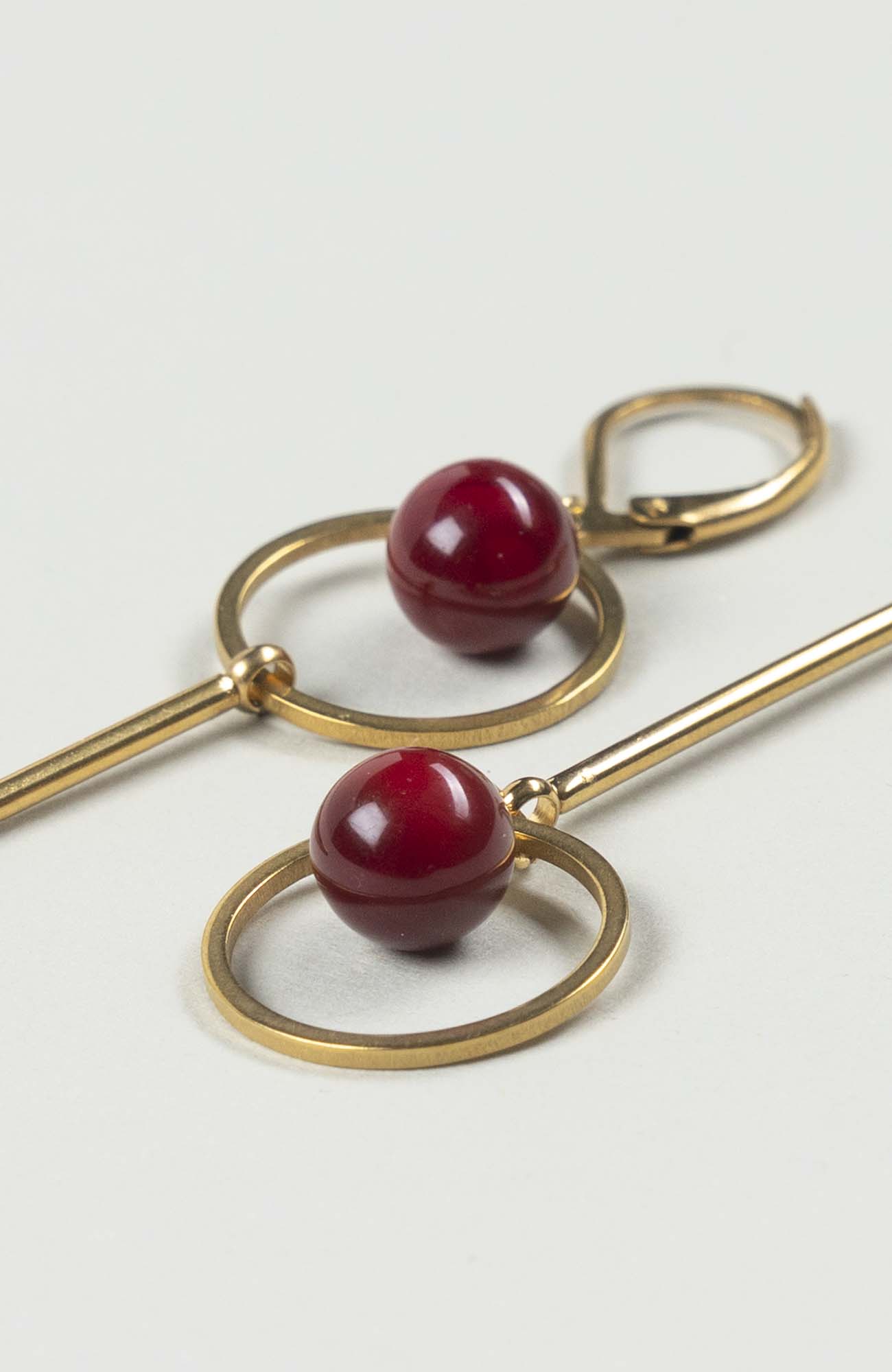 Boucles d’oreilles destructurées Velours Uni Doré