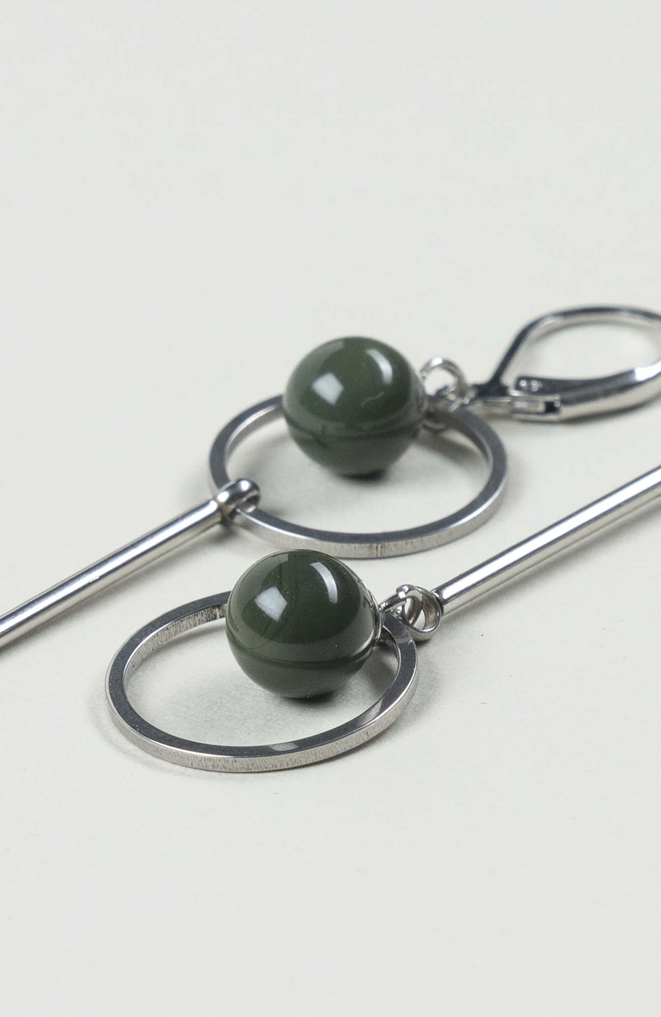 Boucles d’oreilles destructurées British Uni Argenté