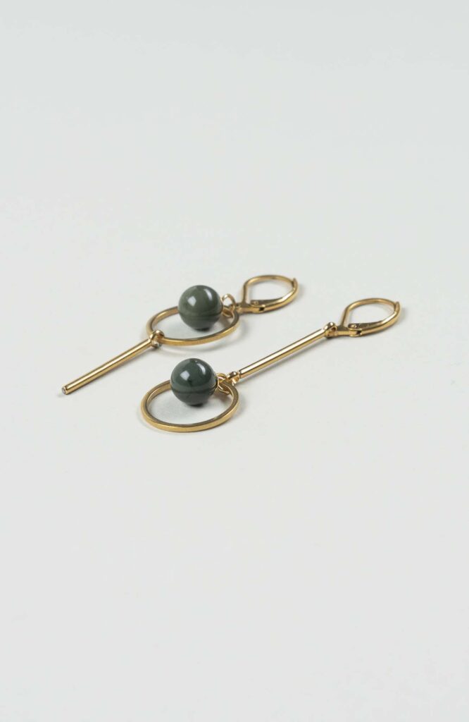 Boucles d'oreilles destructurées British Uni Doré