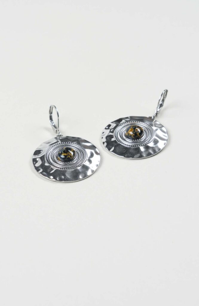 Boucles d'oreilles disques Azura Argenté