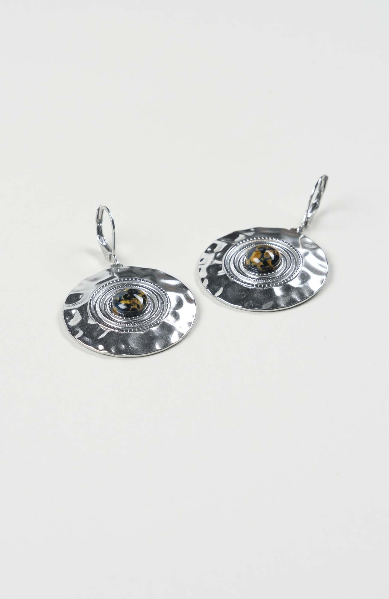 Boucles d&rsquo;oreilles disques Azura Argenté