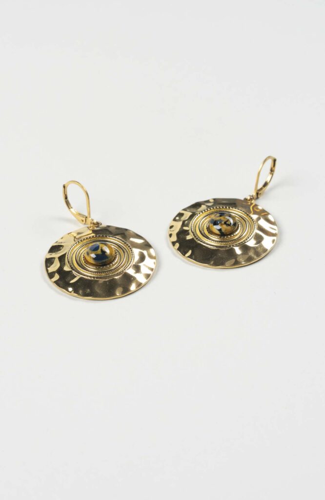 Boucles d'oreilles disques Azura Doré