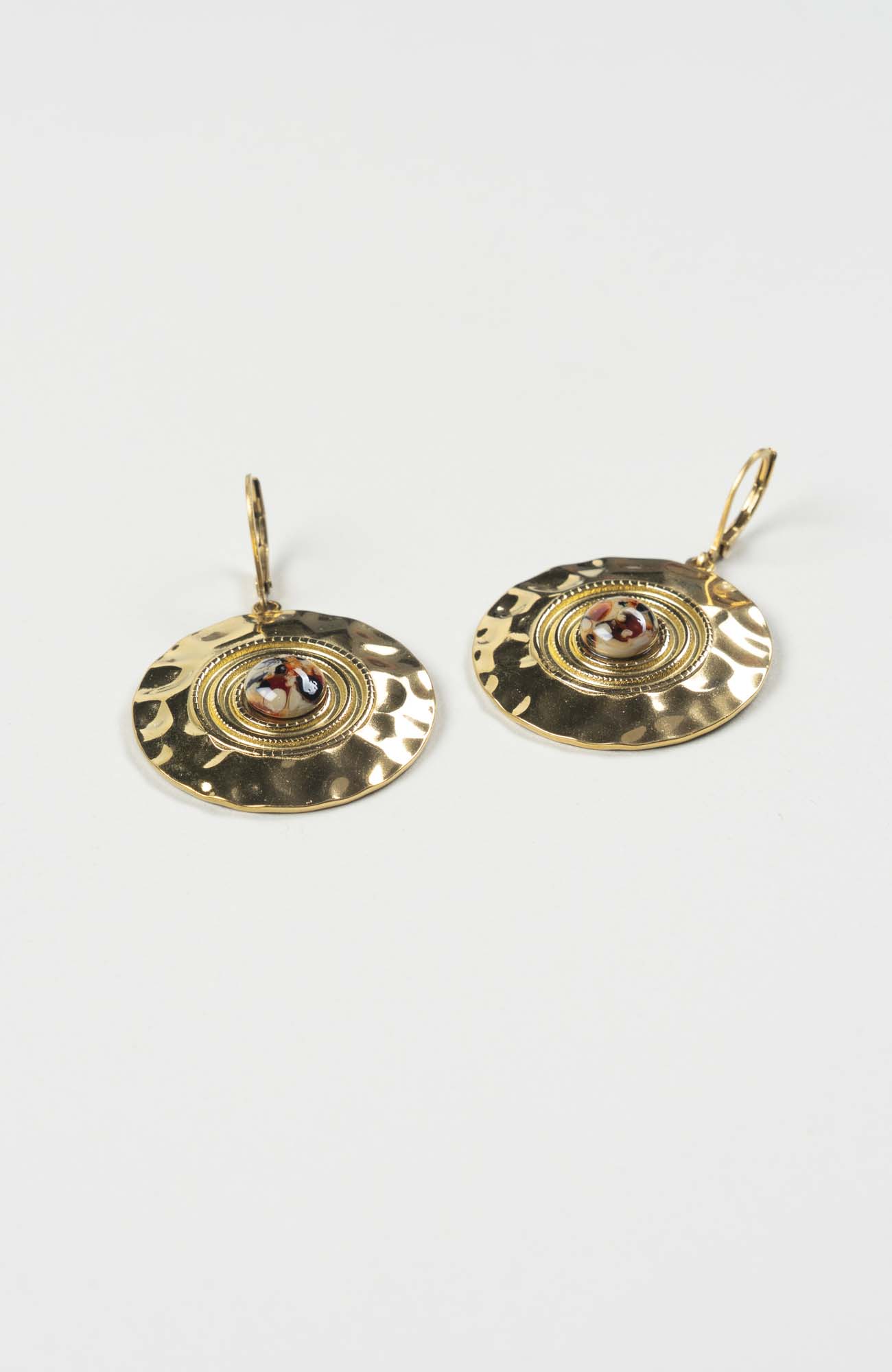 Boucles d’oreilles disques Velours Doré