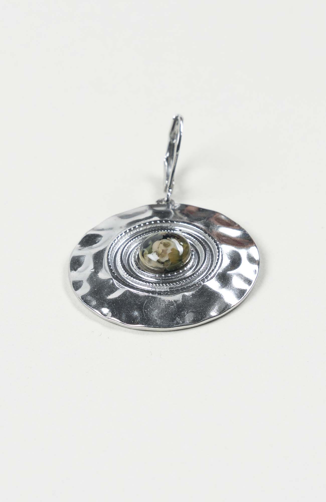 Boucles d’oreilles disques British Argenté