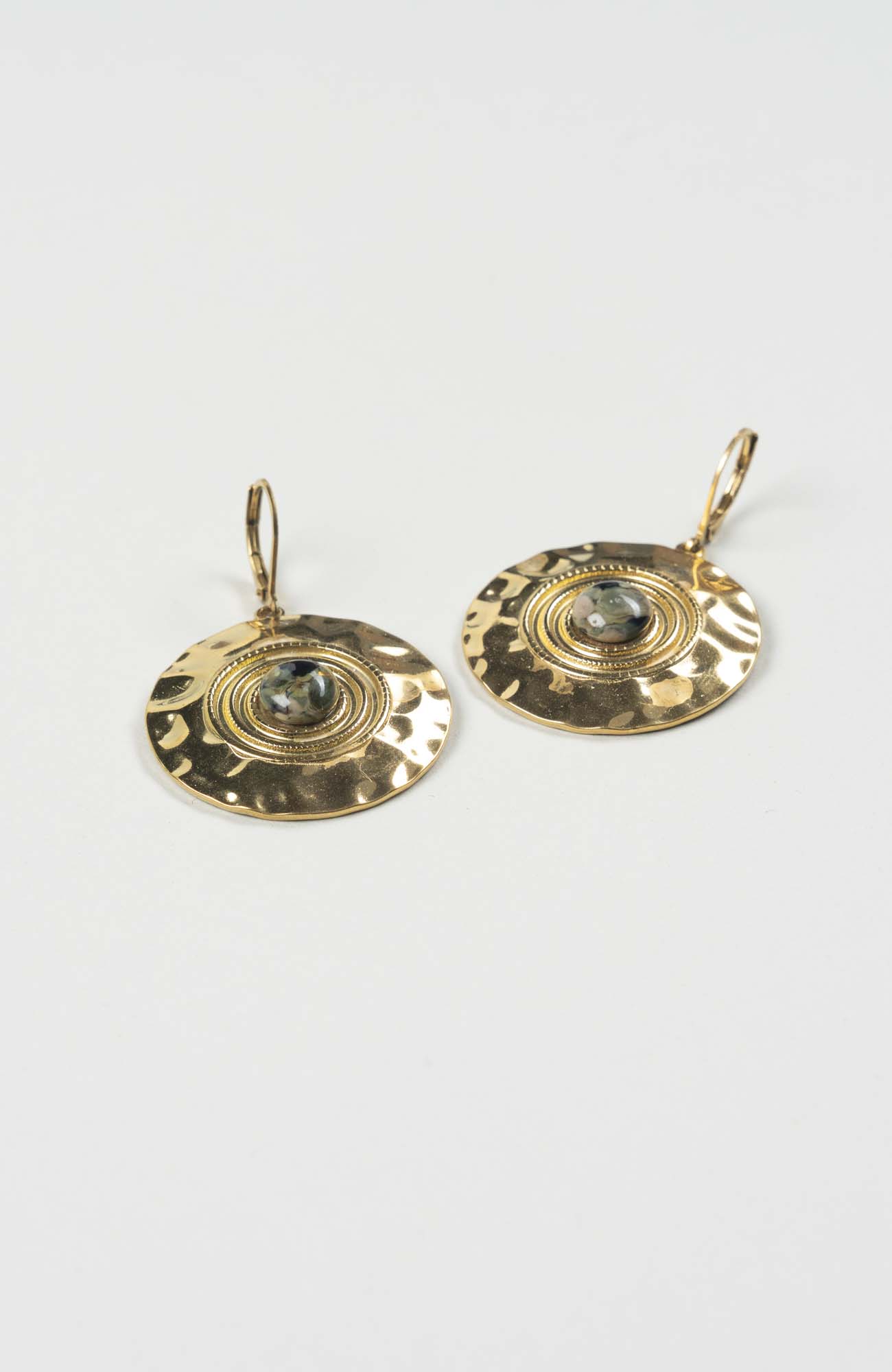 Boucles d’oreilles disques British Doré