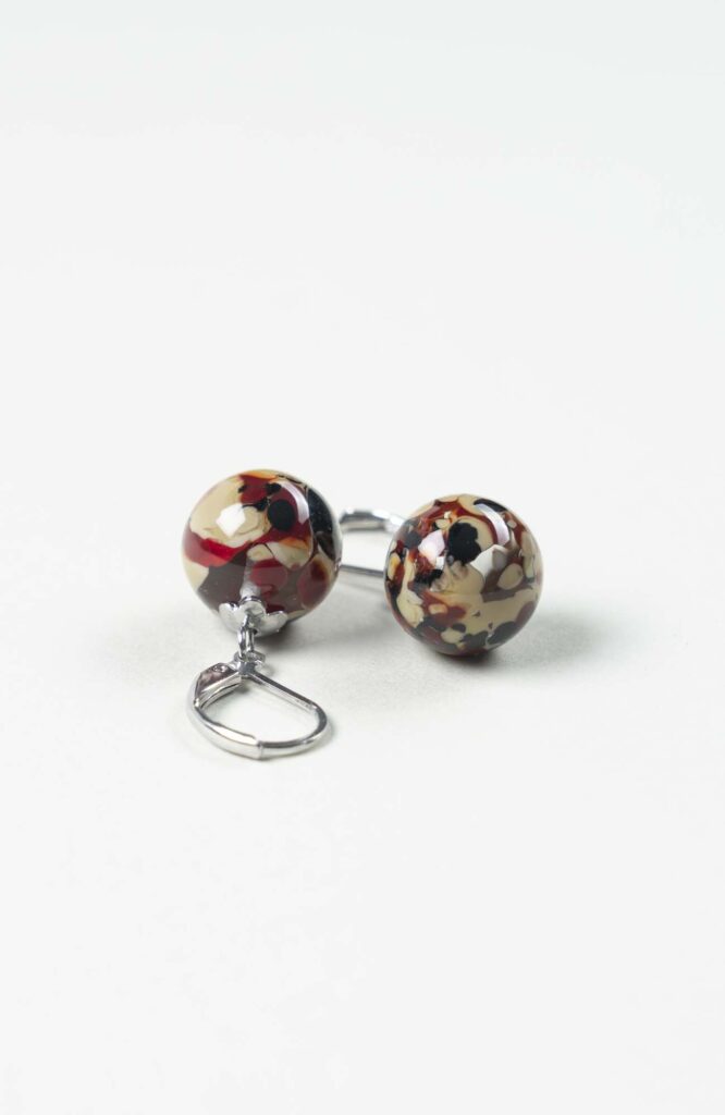 Boucles d'oreilles perles Velours Argenté