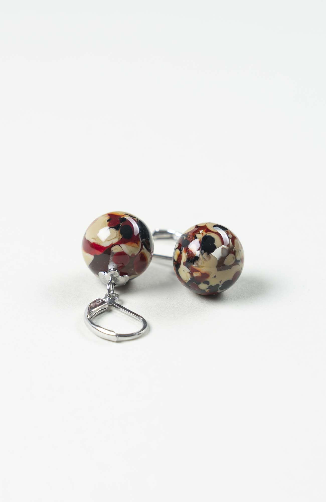 Boucles d&rsquo;oreilles perles Velours Argenté