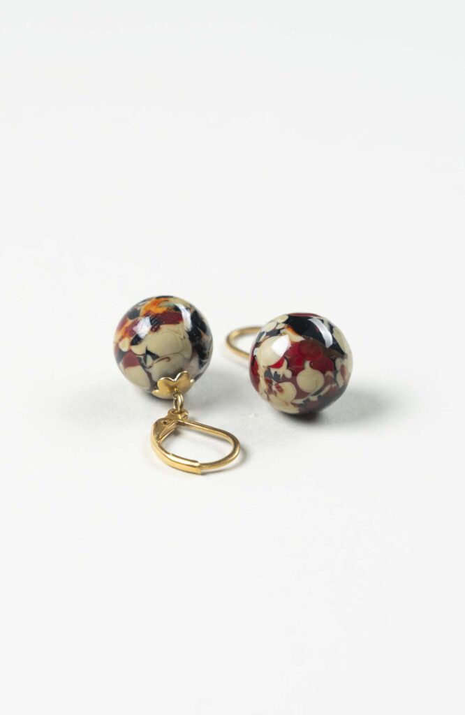 Boucles d'oreilles perles Velours Doré