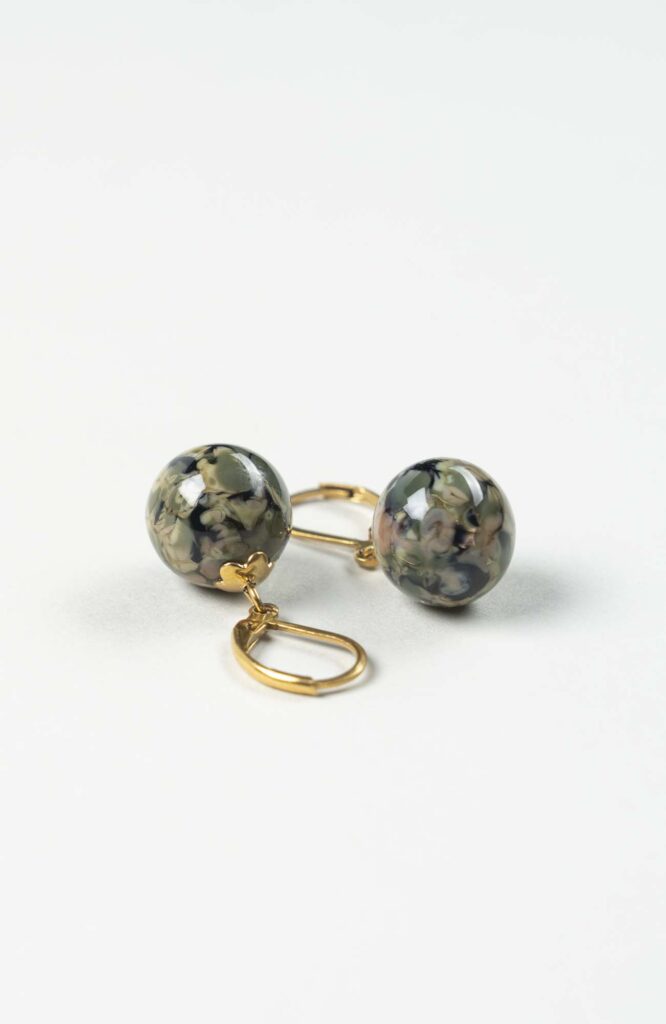 Boucles d'oreilles perles British Doré