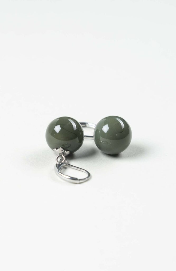 Boucles d'oreilles perles British Uni Argenté