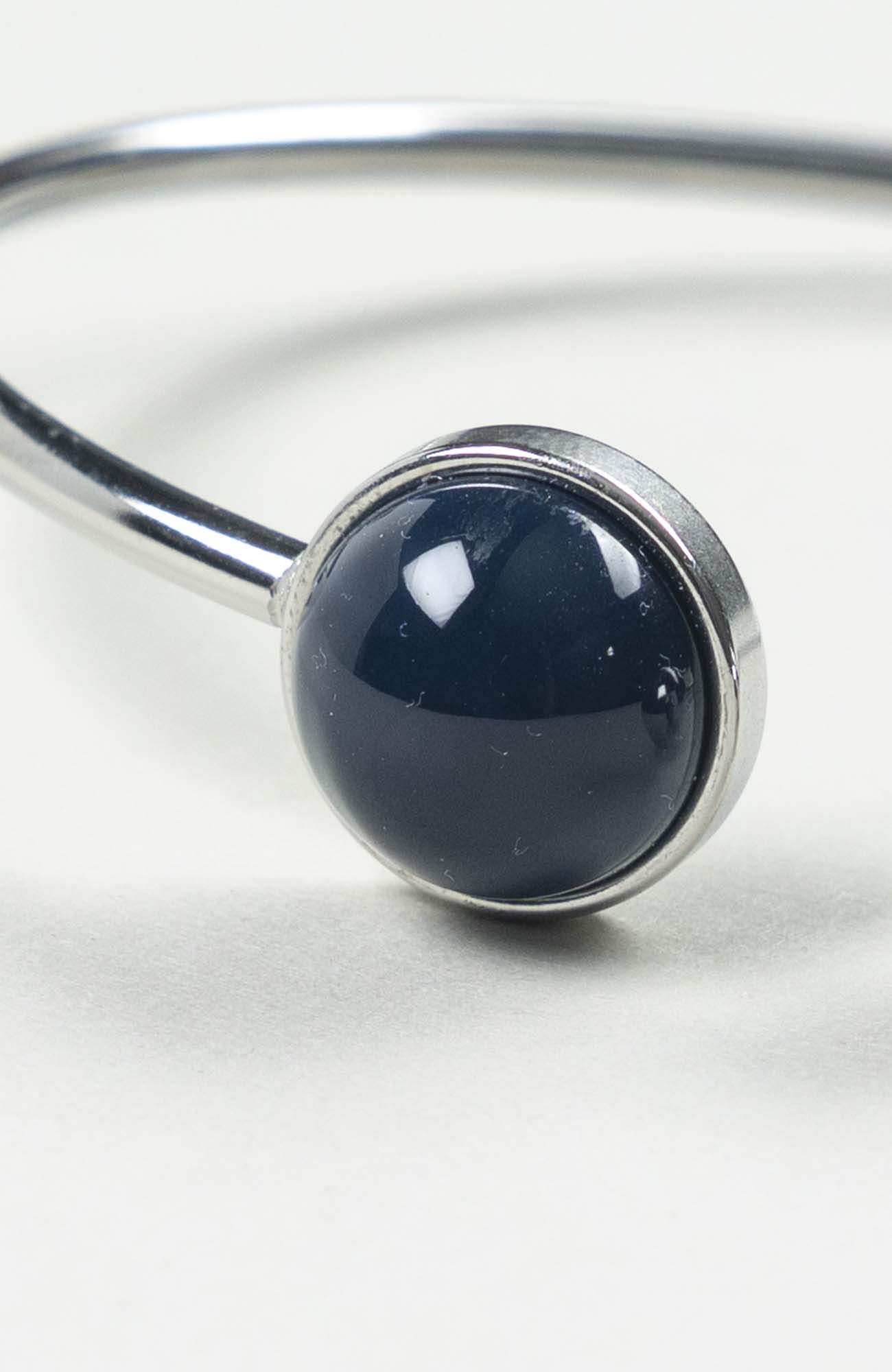 Bracelet grand jonc cabochon Azura Uni Argenté