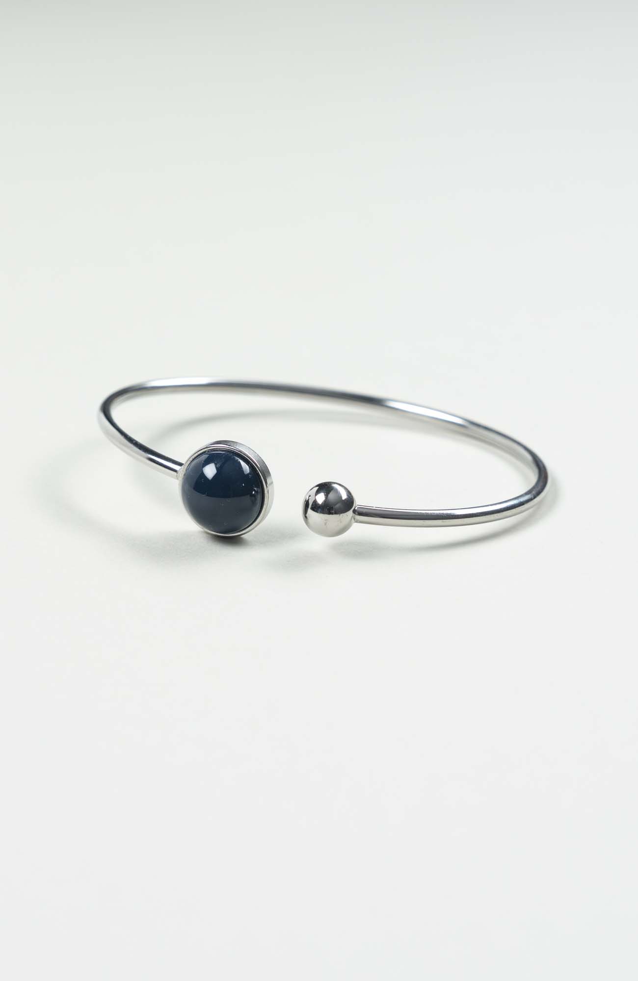 Bracelet grand jonc cabochon Azura Uni Argenté