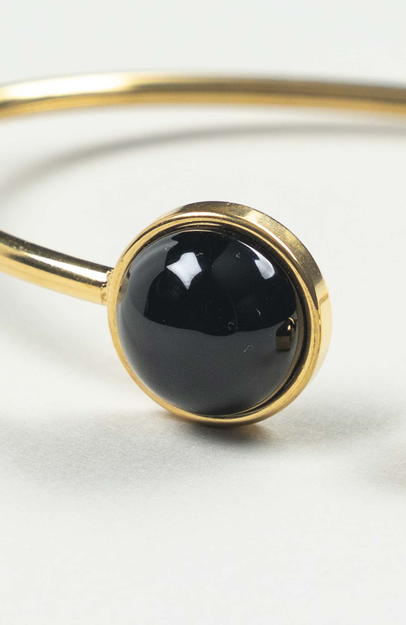 Bracelet grand jonc cabochon Intense Uni Doré